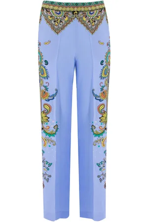 Etro Paisley Palazzo Trousers