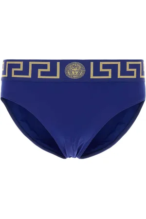 VERSACE Electric Blue Stretch Nylon Swimming Brief