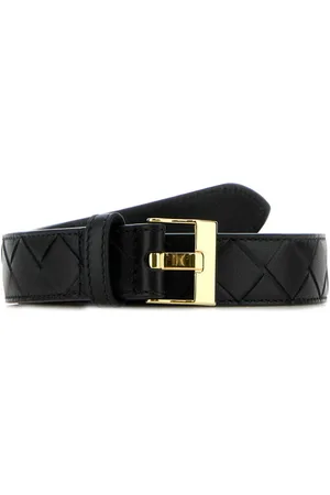 Bottega Veneta Leather Belt With Intrecciato Motif