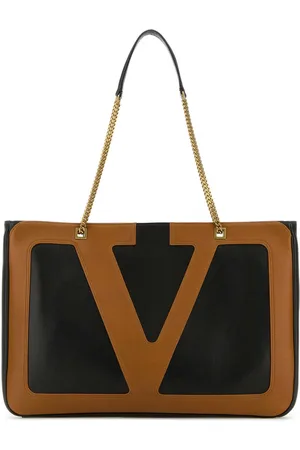 VALENTINO GARAVANI Black Nappa Leather Large Viva Superstar Shopping Bag