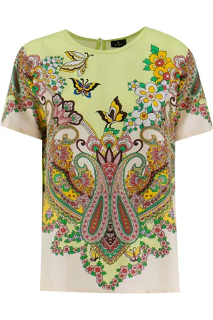 Etro Viscose And Silk Top With Multicolor Print