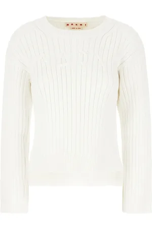 Marni White Cotton Blend Sweater