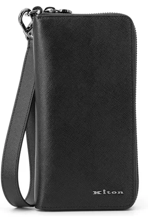 Kiton Leather Wallet With Metal Logo