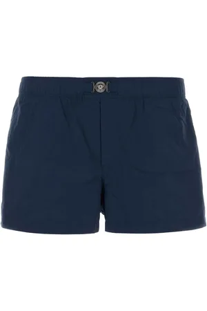 VERSACE Blue Nylon Bermuda Shorts