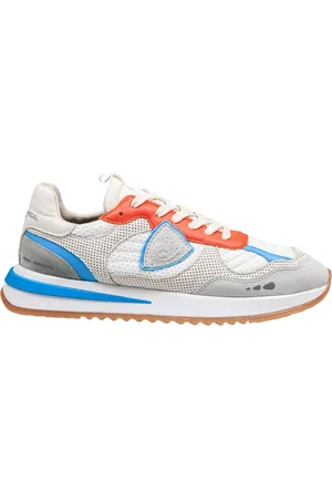 Philippe model Olympique Sneakers In Leather And Fabric Color , Grey And Orange
