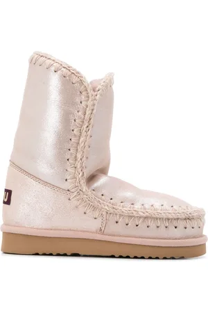 Mou Eskimo 24 Low Heels Ankle Boots In Glitter