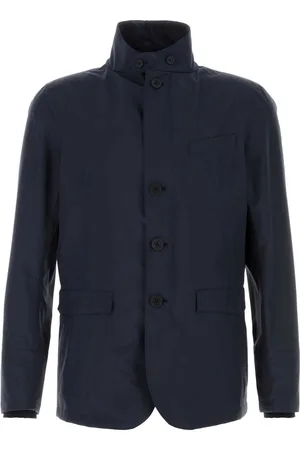 HERNO Navy Blue Polyester Jacket