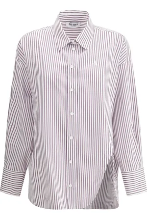 The Attico Asymmetrical Strip Shirt