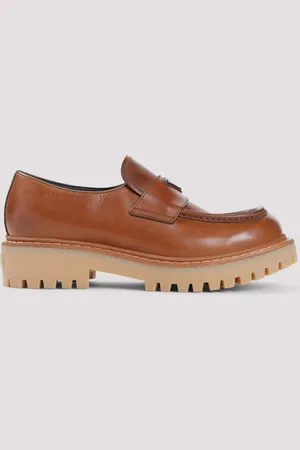 Prada Caramel Leather Loafers