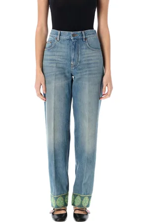VALENTINO GARAVANI Jacquard Trims Denim Pant