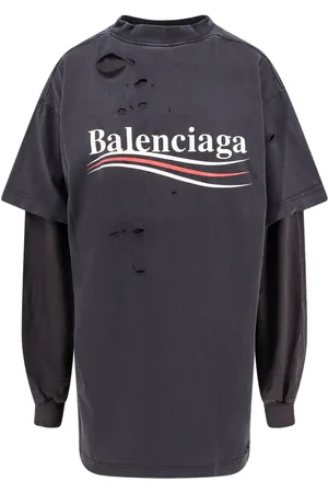 Balenciaga Two-tone Cotton Layered T-shirt