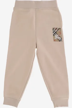 Burberry Cotton Pants With Check Application