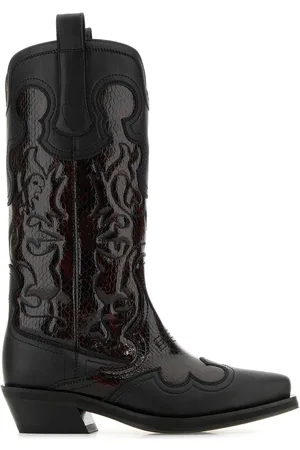 Ganni Black Leather Boots
