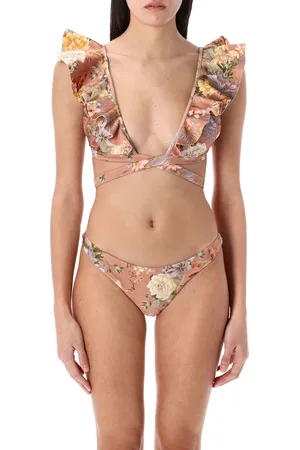 ZIMMERMANN Tallow Wrap Ruffle Bikini