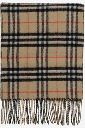 Burberry Reversible Cashmere Scarf With Check Pattern