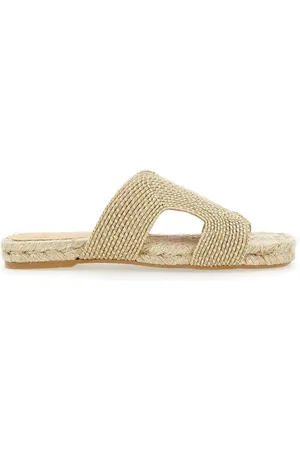 Castaner Puri Beige Sandals With Open Toe And Flat Sole In Fabric Woman