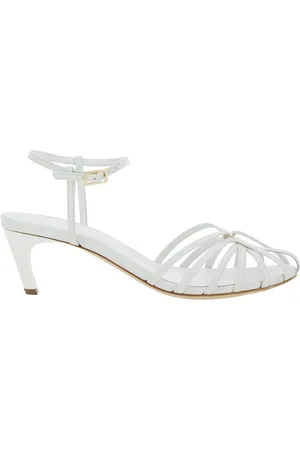 SEMICOUTURE Heeled Sandals With Cage Design In Leather Woman
