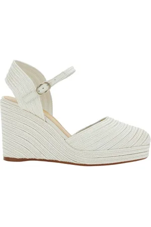 Castaner Carolyn Wedges With Strap In Metallic Raffia Woman