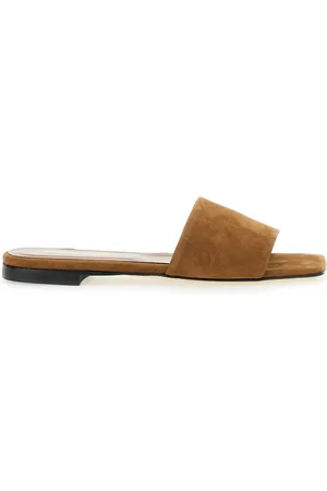 SEMICOUTURE Slide Sandals In Suede Woman