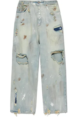 Vetements Jeans With Worn Effect