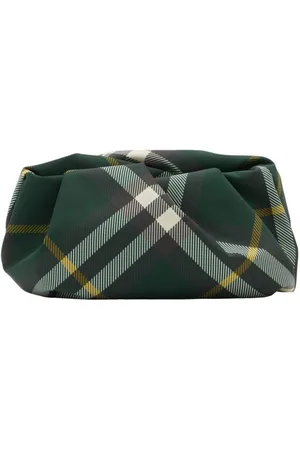 Burberry Rose Checkered Ruched Clutch Bag