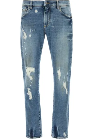 Dolce & Gabbana Distressed Slim-fit Jeans