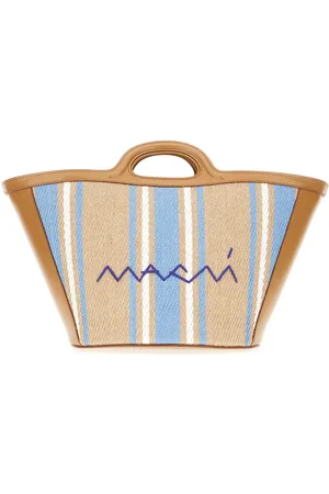 Marni Multicolor Raffia And Leather Tropicalia Handbag