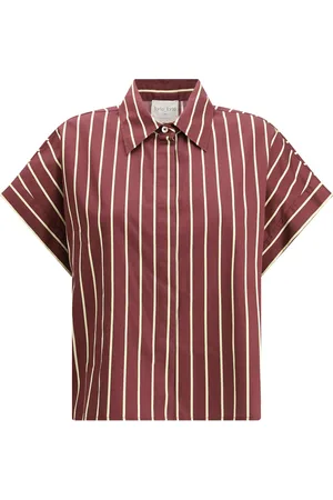 FORTE FORTE Forte_Forte Satin Stripe Boxy Shirt
