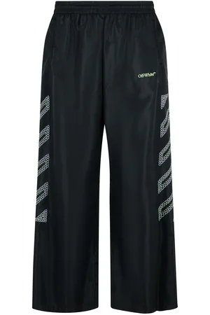 OFF-WHITE Logo Detailed Wide Leg Pants