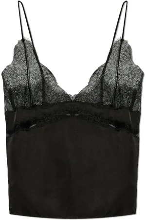 ANINE BING Strap Top Lea
