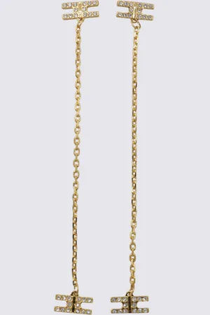 Elisabetta Franchi Gold Tone Metal Earrings