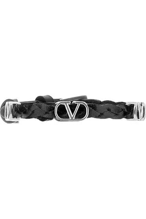 VALENTINO GARAVANI Black Leather Bracelet