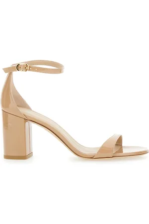 Stuart Weitzman Nudistarc Sandals With High Block Heel In Leather Woman