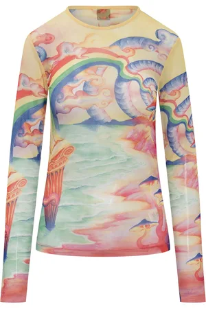 Casablanca Printed Mesh Top