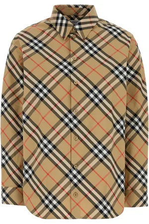 Burberry Check Beige Cotton Shirt