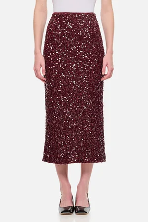 ROTATE Sequin Midi Pencil Skirt