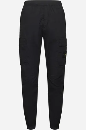 Stone Island Blue Stretch Cotton Cargo Trousers