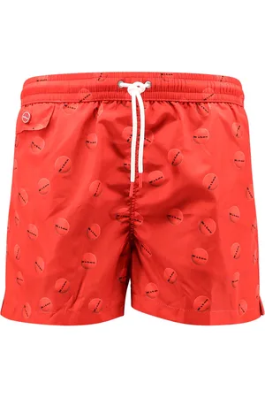 Kiton Nylon Swim Trunk With All-over Print