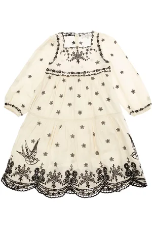 Sea New York Kingsley Dress With All-over Embroidery In Cotton Girls