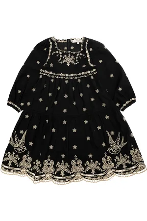 Sea New York Kingsley Dress With All-over Embroidery In Cotton Girls