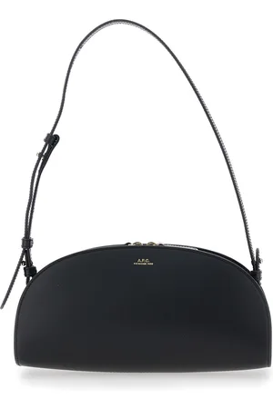 A.P.C. A. P.C. demi Lune Shoulder Bag With Embossed Logo On The Front In Leather Woman