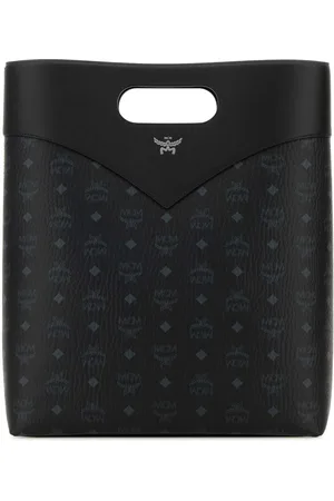 MCM Printed Canvas Shopping Bag