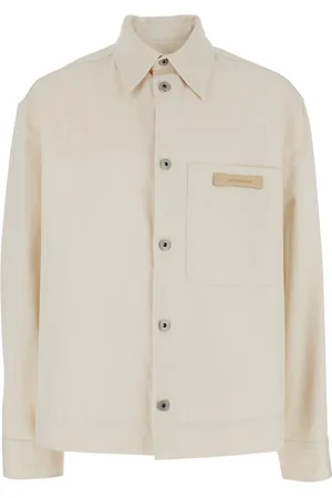 Emporio Armani Jacket With Logo Patch On The Front In Cotton Man