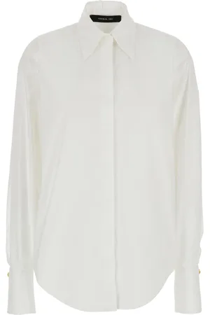 FEDERICA TOSI Shirt With Pointed Collar And Metallic Details On The Cuffs In Fabric Woman