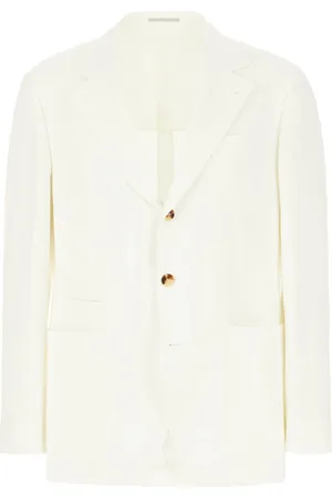 Brunello Cucinelli Ivory Linen Blazer
