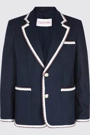 VALENTINO Navy Cotton Blazer