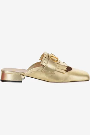 VALENTINO GARAVANI Leather Vlogo Mules