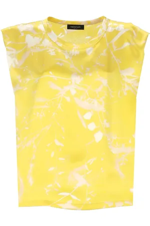 Fabiana Filippi Graphic Printed Sleeveless Satin Top