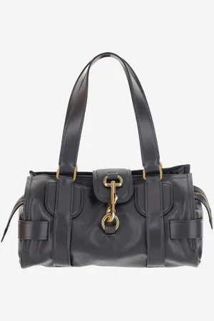 Chloé Navy Blue Leather Kerala 25 Shopping Bag