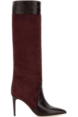 PARIS TEXAS Burgundy Suede Stiletto Boots
